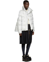 Женский белый шерстяной свитер от Sacai