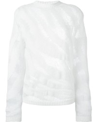 Женский белый шерстяной свитер от Roberto Cavalli