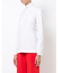 Женский белый шерстяной свитер от Sara Battaglia