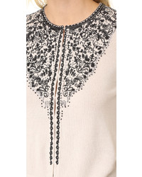 Женский белый шерстяной свитер от Nanette Lepore