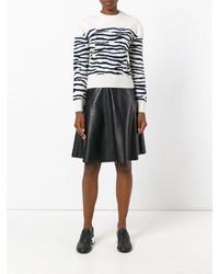 Женский белый шерстяной свитер от MM6 MAISON MARGIELA