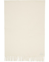 Мужской белый шерстяной шарф от Acne Studios