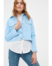 Женская бирюзовая джинсовая куртка от Guess Jeans