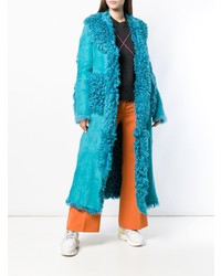 Женская бирюзовая дубленка от Giada Benincasa