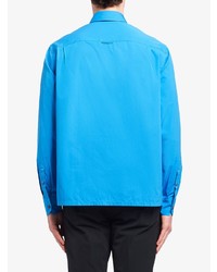 Мужская бирюзовая классическая рубашка от Prada