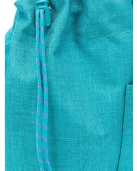 Мужская бирюзовая кожаная большая сумка от YMC