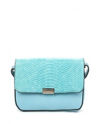 Бирюзовая кожаная сумка через плечо от David Jones