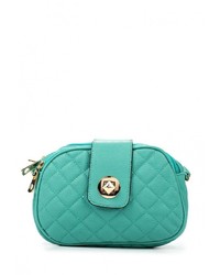 Бирюзовая кожаная сумка через плечо от Johnny