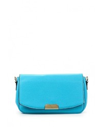 Бирюзовая кожаная сумка через плечо от Johnny