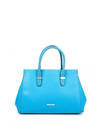 Бирюзовая кожаная сумка через плечо от Leo Ventoni