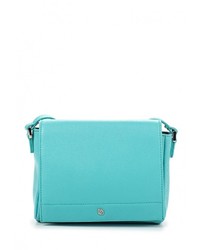 Бирюзовая кожаная сумка через плечо от Pimobetti