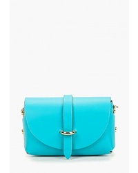 Бирюзовая кожаная сумка через плечо от Roberta Rossi