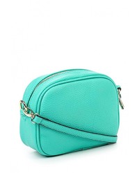 Бирюзовая кожаная сумка через плечо от Vitacci