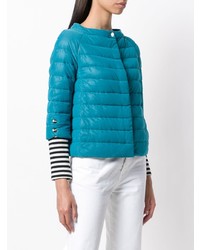 Женская бирюзовая куртка-пуховик от Herno
