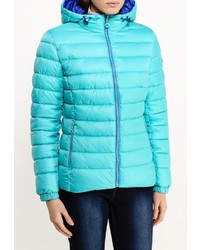 Женская бирюзовая куртка-пуховик от Grishko