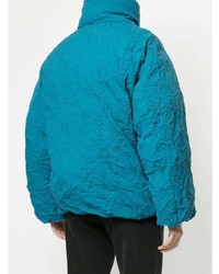 Женская бирюзовая куртка-пуховик от Facetasm