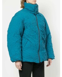 Женская бирюзовая куртка-пуховик от Facetasm