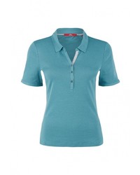 Женская бирюзовая рубашка поло от s.Oliver