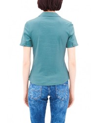 Женская бирюзовая рубашка поло от s.Oliver