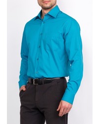 Мужская бирюзовая рубашка с длинным рукавом от GREG
