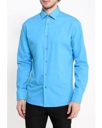 Мужская бирюзовая рубашка с длинным рукавом от GREG