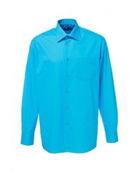Мужская бирюзовая рубашка с длинным рукавом от GREG