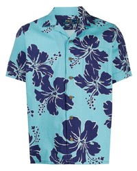 Мужская бирюзовая рубашка с коротким рукавом с цветочным принтом от Polo Ralph Lauren