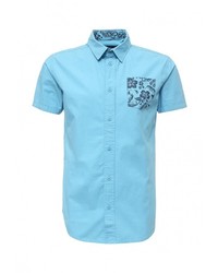 Мужская бирюзовая рубашка с коротким рукавом от Fresh Brand