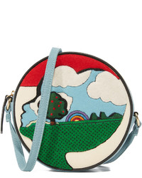 Бирюзовая сумка через плечо из плотной ткани от Olympia Le-Tan