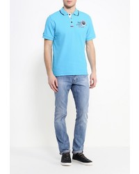 Мужская бирюзовая футболка-поло от FIVE seasons