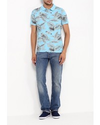 Мужская бирюзовая футболка-поло от Fresh Brand