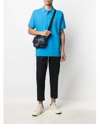 Мужская бирюзовая футболка-поло от Lacoste