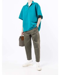 Мужская бирюзовая футболка-поло от Kolor