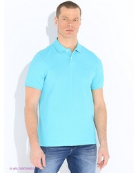 Мужская бирюзовая футболка-поло от s.Oliver