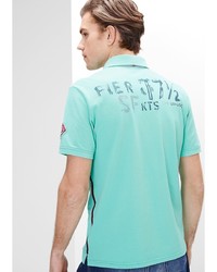 Мужская бирюзовая футболка-поло от s.Oliver