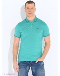 Мужская бирюзовая футболка-поло от Tom Farr