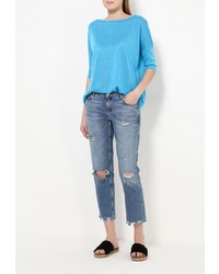 Женская бирюзовая футболка с длинным рукавом от Troll