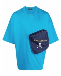 Мужская бирюзовая футболка с круглым вырезом с вышивкой от Mastermind World