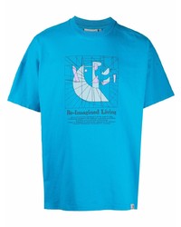 Мужская бирюзовая футболка с круглым вырезом с принтом от Carhartt WIP