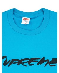 Мужская бирюзовая футболка с круглым вырезом с принтом от Supreme