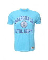 Мужская бирюзовая футболка с круглым вырезом с принтом от Marshall Original