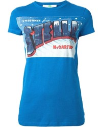 Женская бирюзовая футболка с круглым вырезом с принтом от Stella McCartney