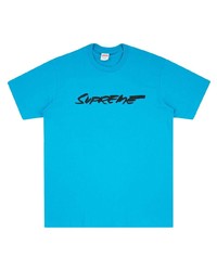 Мужская бирюзовая футболка с круглым вырезом с принтом от Supreme