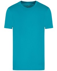 Мужская бирюзовая футболка с круглым вырезом от Armani Exchange