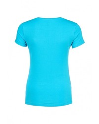 Женская бирюзовая футболка с круглым вырезом от Baon