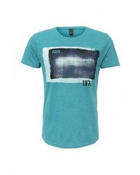 Мужская бирюзовая футболка с круглым вырезом от Baon