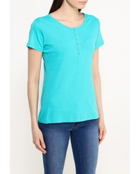 Женская бирюзовая футболка с круглым вырезом от Sela