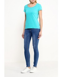 Женская бирюзовая футболка с круглым вырезом от Sela