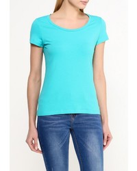 Женская бирюзовая футболка с круглым вырезом от Sela