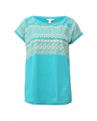 Женская бирюзовая футболка с круглым вырезом от SPRINGFIELD